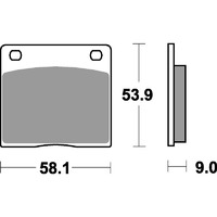 SBS 512RQ REAR PADS - CARBON TECH RACE
