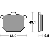 SBS 517HF FRONT/REAR PADS - CERAMIC STREET