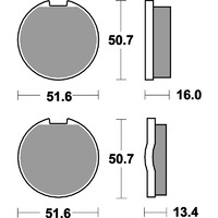 SBS 518HF FRONT/REAR PADS - CERAMIC STREET