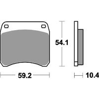 SBS 523HF FRONT/REAR PADS - CERAMIC STREET