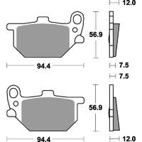 SBS 528HF FRONT/REAR PADS - CERAMIC STREET