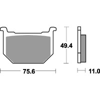 SBS 533HF FRONT/REAR PADS - CERAMIC STREET