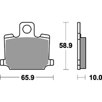 SBS 535HF FRONT/REAR PADS - CERAMIC STREET