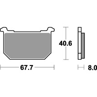 SBS 539HF FRONT/REAR PADS - CERAMIC STREET