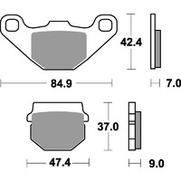 SBS 544HF FRONT/REAR PADS - CERAMIC STREET