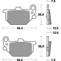 SBS 545HF FRONT/REAR PADS - CERAMIC STREET