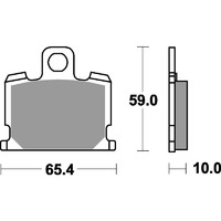 SBS 547HF FRONT/REAR PADS - CERAMIC STREET