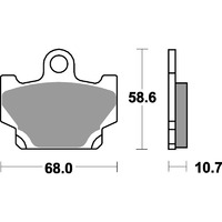 SBS 55HF FRONT/REAR PADS - CERAMIC STREET