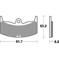 SBS 552HF FRONT/REAR PADS - CERAMIC STREET