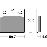 SBS 554HF FRONT/REAR PADS - CERAMIC STREET