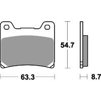 SBS 555LS REAR PADS - SINTER STREET