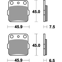 SBS 562SI FRONT/REAR PADS - SINTER OFF ROAD