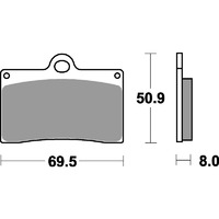 SBS 566DC FRONT PADS - DUAL CARBON RACE