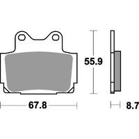 SBS 570HF FRONT/REAR PADS - CERAMIC STREET