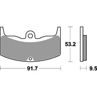 SBS 571HF FRONT/REAR PADS - CERAMIC STREET