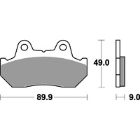 SBS 572HF FRONT/REAR PADS - CERAMIC STREET