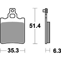 SBS 574SI FRONT/REAR PADS - SINTER OFF ROAD