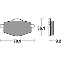 SBS 575LS REAR PADS - SINTER STREET