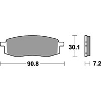 SBS 580HF FRONT/REAR PADS - CERAMIC STREET