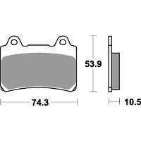 SBS 590RQ REAR PADS - CARBON TECH RACE