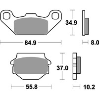 SBS 591SI FRONT/REAR PADS - SINTER OFF ROAD