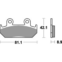 SBS 593HF FRONT/REAR PADS - CERAMIC STREET