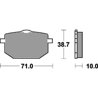 SBS 596HF FRONT/REAR PADS - CERAMIC STREET