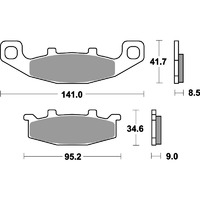 SBS 597LF REAR PADS - CERAMIC STREET