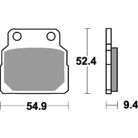 SBS 598HF FRONT/REAR PADS - CERAMIC STREET