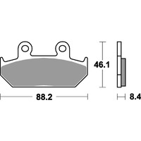 SBS 600HF FRONT/REAR PADS - CERAMIC STREET