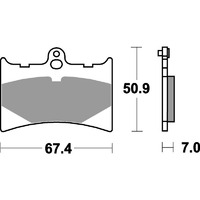 SBS 601HF FRONT/REAR PADS - CERAMIC STREET
