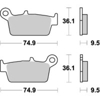 SBS 604RSI FRONT/REAR PADS - SINTER OFF ROAD RACE