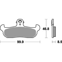 SBS 608SI FRONT/REAR PADS - SINTER OFF ROAD