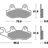 SBS 611RSI FRONT/REAR PADS - SINTER OFF ROAD RACE