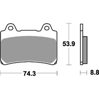 SBS 613HF FRONT/REAR PADS - CERAMIC STREET