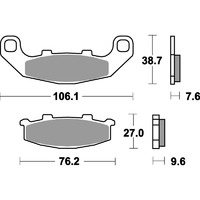 SBS 615LS REAR PADS - SINTER STREET