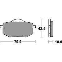 SBS 616HF FRONT/REAR PADS - CERAMIC STREET