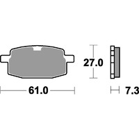 SBS 619HF FRONT/REAR PADS - CERAMIC STREET