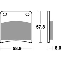 SBS 620HS FRONT PADS - SINTER STREET