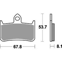 SBS 622RS FRONT PADS - SINTER ROAD RACE