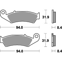 SBS 623LF REAR PADS - CERAMIC STREET