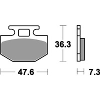 SBS 628HF FRONT/REAR PADS - CERAMIC STREET