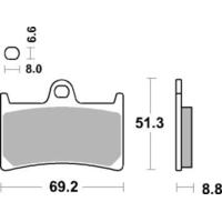 SBS 634SP FRONT PADS - EVO SINTER STREET