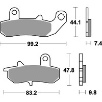 SBS 635LS REAR PADS - SINTER STREET