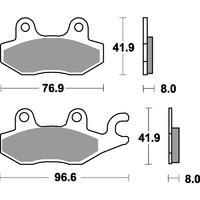 SBS 638LS REAR PADS - SINTER STREET