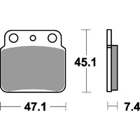 SBS 649SI FRONT/REAR PADS - SINTER OFF ROAD
