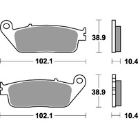 SBS 654HF FRONT/REAR PADS - CERAMIC STREET
