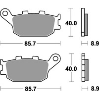 SBS 657RQ REAR PADS - CARBON TECH RACE