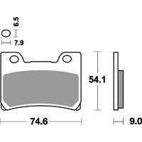 SBS 665RQ REAR PADS - CARBON TECH RACE