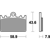 SBS 666RS FRONT PADS - SINTER ROAD RACE